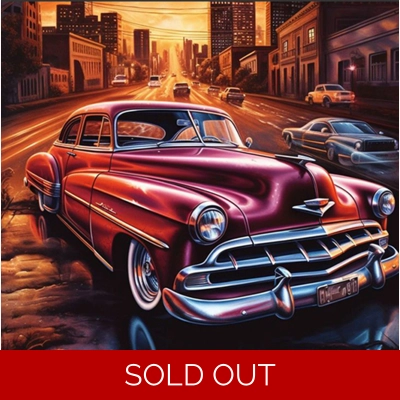 Classic Car Glass Coasters (set of 6)